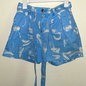 Women’s summer blue and white short